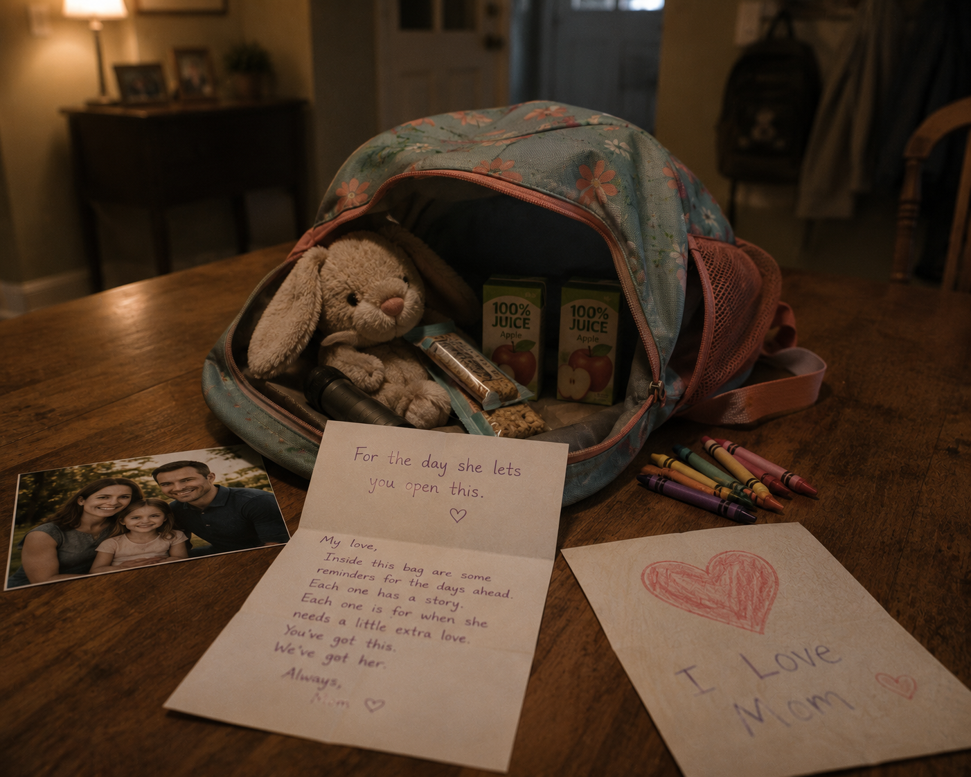 When My Wife Died, My Five-Year-Old Refused to Take Off Her Backpack. Three Months Later, I Finally Looked Inside.